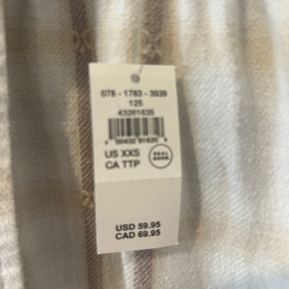 Aerie Women's Flannel Shirt size XXS NWT - Picture 3 of 4